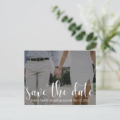 Frisse, moderne fototypografie 30 Save the Date 1 Aankondigingskaart (Staand voorkant)
