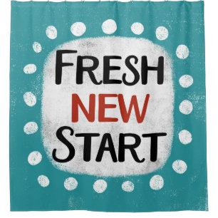 Frisse nieuwe start douchegordijn