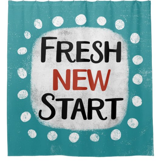 Frisse nieuwe start douchegordijn (Voorkant)