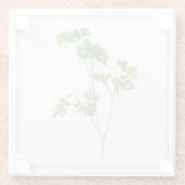 FRISSE PETERSELIE Glas Drank Coaster (-tekst) Glazen Onderzetter (Achterkant)