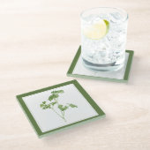 FRISSE PETERSELIE Glas Drank Coaster (-tekst) Groe Glazen Onderzetter (Schuin)