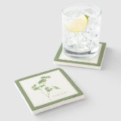 FRISSE PETERSELIE Marmersteen Onderzetter (+tekst) (Zijkant)