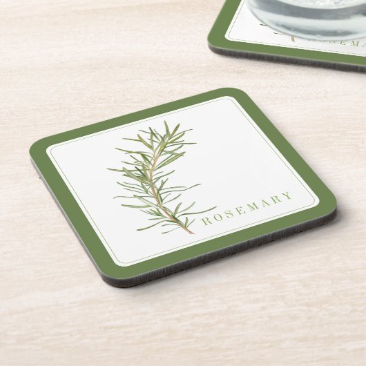 FRISSE ROZEMARIJN Hard Plastic Onderzetter (+tekst (Linkerzijde)