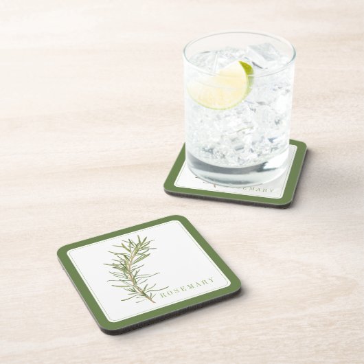 FRISSE ROZEMARIJN Hard Plastic Onderzetter (+tekst (Rechterzijde)