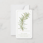 FRISSE ROZEMARIJN Zakelijke Bladwijzer - 3.5x2 Kaa Notitiekaartje (Voorkant)