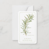 FRISSE ROZEMARIJN Zakelijke Bladwijzer - 3.5x2 Kaa Notitiekaartje (Achterkant)