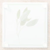 FRISSE SAGE Glas Drank Coaster (-tekst) Glazen Onderzetter (Achterkant)