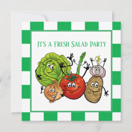 frisse salad - partij voegt informatie toe notitiekaartje