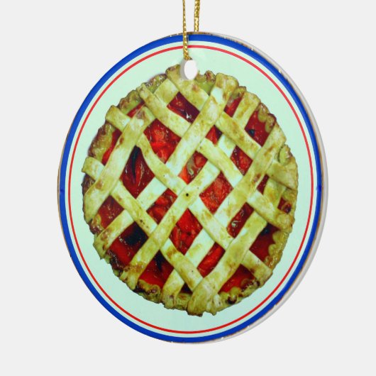 frisse sierbloem keramisch ornament (Links)