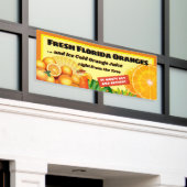 Frisse Sinaasappels uit Florida Spandoek (Buitenkant Gebouw)