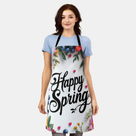 Frisse smaken van de lente: 'HAPPY SPRING' Schort