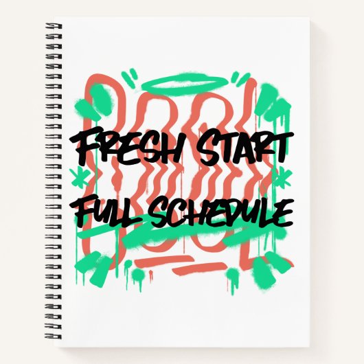 Frisse start volledige planning School Beginnen Notitieboek (Voorkant)