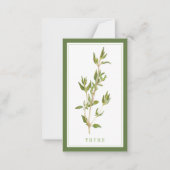 FRISSE TIJM 3.5x2 Blank Vlakke Kaart/Groen Notitiekaartje (Voorkant)