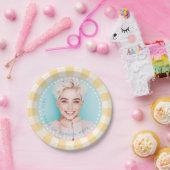 Frisse trendy sunburst student afstuderen foto papieren bordje (Feest)