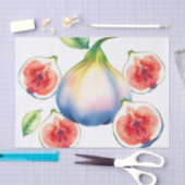 Frisse Waterverf Fig met Zacht Wit Tissuepapier (Craft)