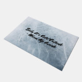 Frisse Winter Design Baby Het is koud buiten warm Deurmat (Schuin)
