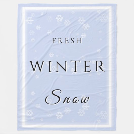 Frisse wintersneeuw met sneeuw fleece deken (Voorkant)