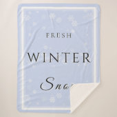 Frisse wintersneeuw met sneeuw sherpa deken (Voorkant)