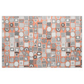frisson memphis zwart wit sinaasappel stof (Fat Quarter)