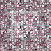 frisson memphis zwarte witte bes stof (Delen)