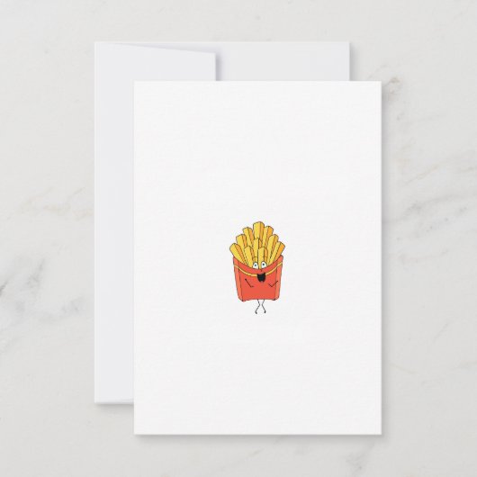 Frites, chips, hot chips thema bedankkaart (Voorkant)