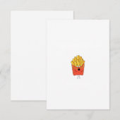 Frites, chips, hot chips thema bedankkaart (Voorkant / Achterkant)