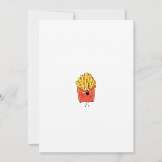 Frites, chips, hot chips thema kaart (Voorkant)
