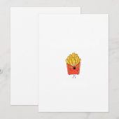 Frites, chips, hot chips thema kaart (Voorkant / Achterkant)