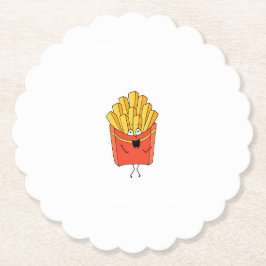 Frites, chips, hot chips thema kartonnen onderzetters
