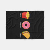 Frites Donuts Tacos Fleece Deken (Voorkant (Horizontaal))
