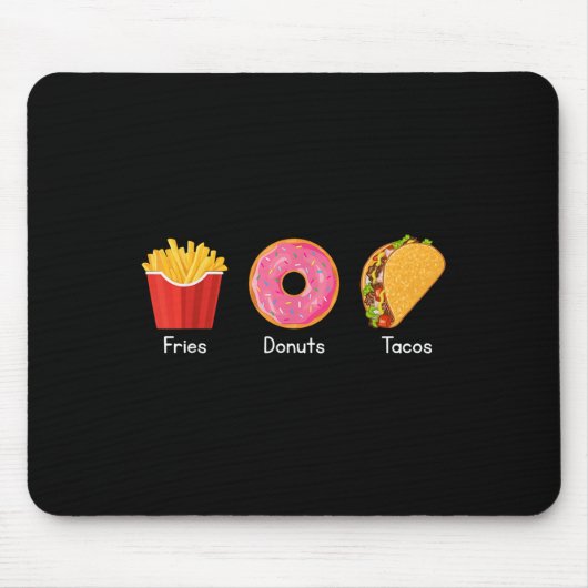 Frites Donuts Tacos  Muismat (Voorkant)