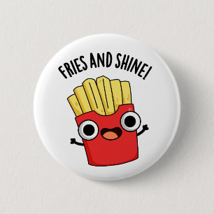 Frites En Schitterende Grappige Voedsel Woordspeli Ronde Button 5,7 Cm