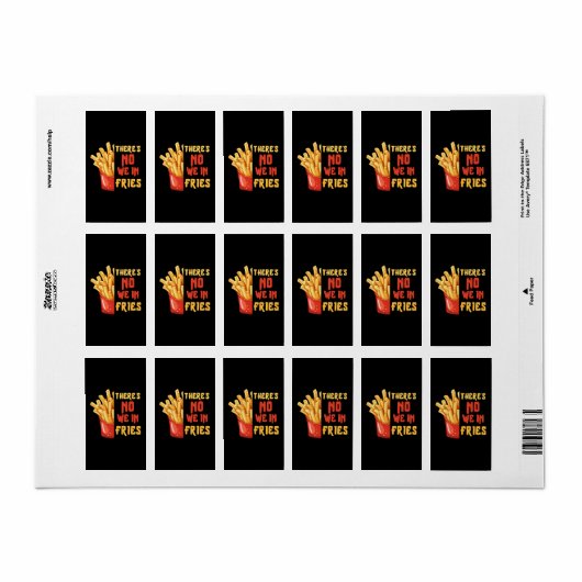 Frites Etiket (Full Sheet)