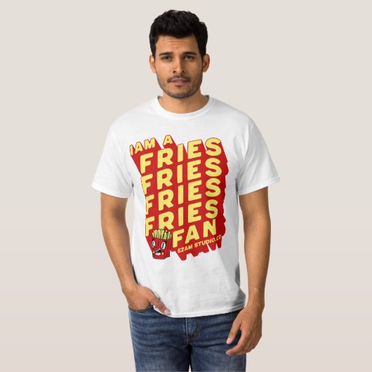 "Frites Fan - Leuk en speels design" T-shirt (Voorkant volledig)
