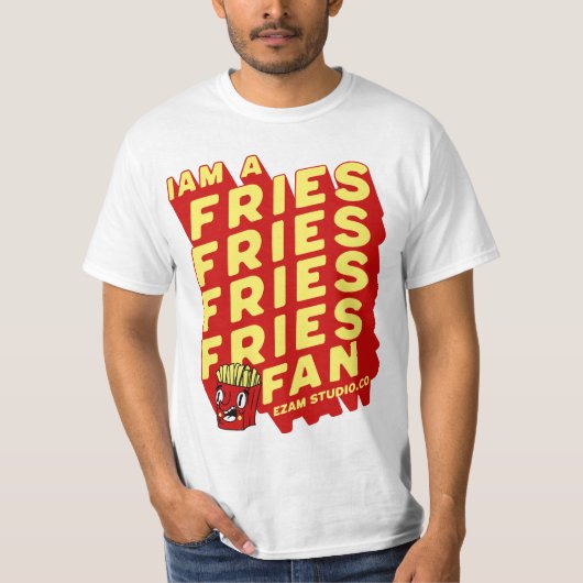 "Frites Fan - Leuk en speels design" T-shirt (Voorkant)