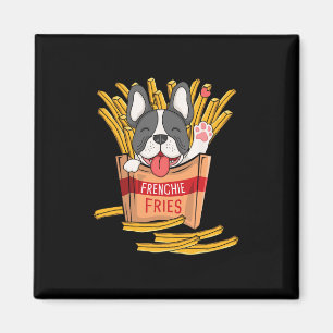 Frites - Franse Bulldog Fast Food Franse Frites Li Magneet