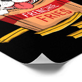 Frites - Franse Bulldog Fast Food Franse Frites Li Poster (Hoek)