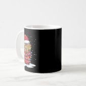 Frites Kerstboom Kerstman Hoed Lichten Kerstmis Koffiemok (Voorkant links)