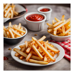 Frites & Ketchup Perfect Poster