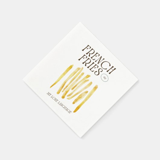 Frites liefhebbers grappig servet (Hoek)