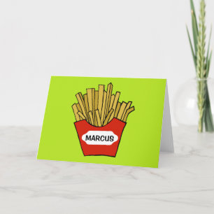 Frites op maat gemaakt blanco wenskaart kaart