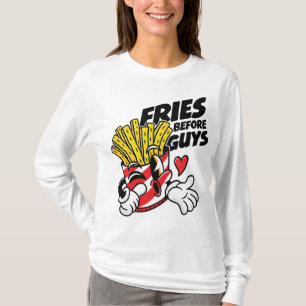 Frites voor jongens – Brutaal cartoon patatje spri T-shirt