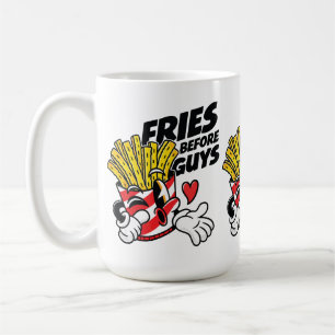 Frites voor jongens – Brutaal cartoonaardappelfrie Koffiemok