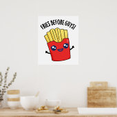 Frites Voor Mannen Grappige Frites Grap Poster (Keuken)