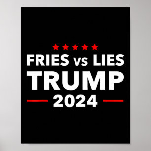 Frites Vs Leugens Trump 2024 Franse Frites Trump V Poster