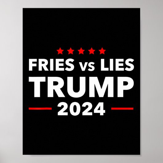 Frites Vs Leugens Trump 2024 Franse Frites Trump V Poster (Voorkant)