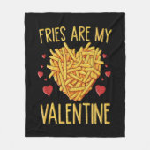 Frites Zijn Mijn Valentijn Fleece Deken (Voorkant)