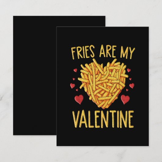 Frites Zijn Mijn Valentijn Informatiekaartje (Voorkant / Achterkant)