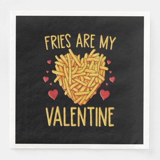 Frites Zijn Mijn Valentijn Servet (Voorkant)