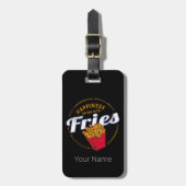Friteschips Snack aardappel of friet Bagagelabel (Voorkant verticaal)